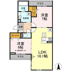 Riziere六町の物件間取画像